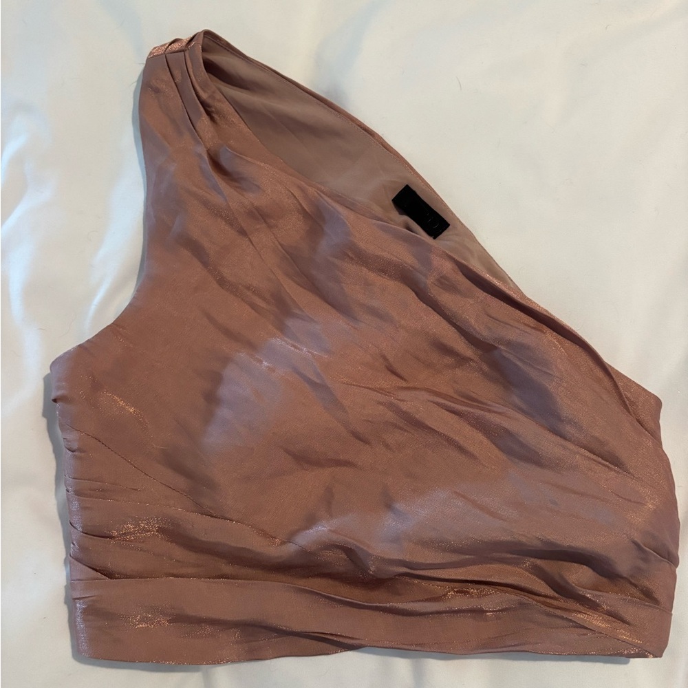 NBD Satin Blush Crop Top